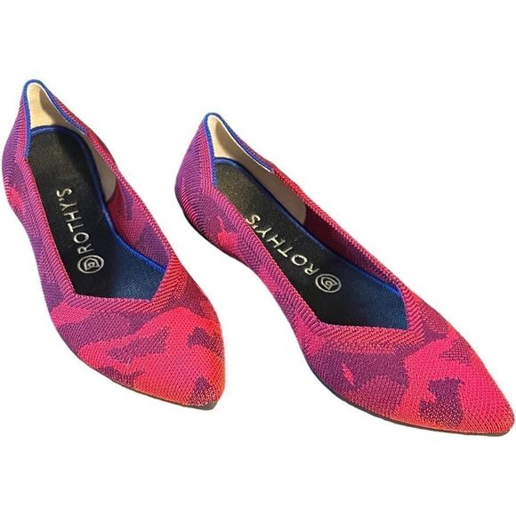 Rothy’s The Point Flats Red Camo 8 - Picture 1 of 8